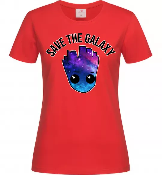 Жіноча футболка Save the galaxy Грут Червоний фото