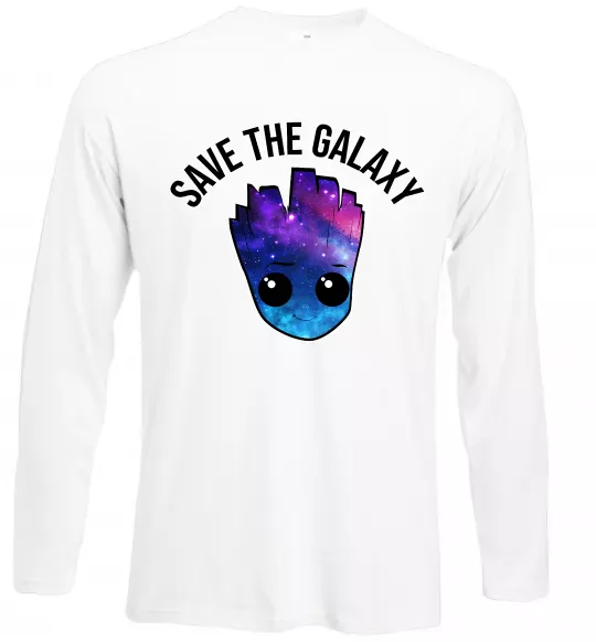 Лонгслів Save the galaxy Грут Білий фото