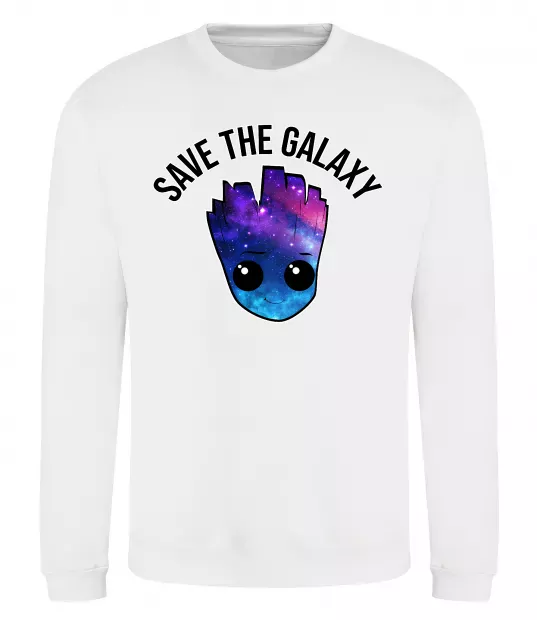 Світшот Save the galaxy Грут Білий фото