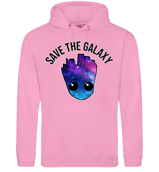 Женская толстовка (худи) Save the galaxy Грут Розовый фото