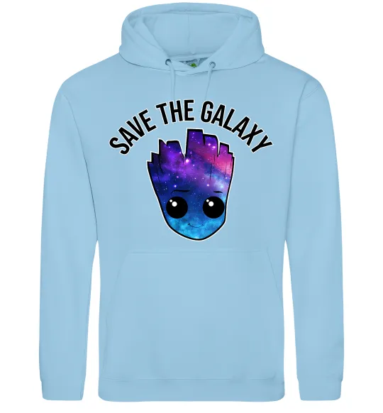Женская толстовка (худи) Save the galaxy Грут Голубой фото