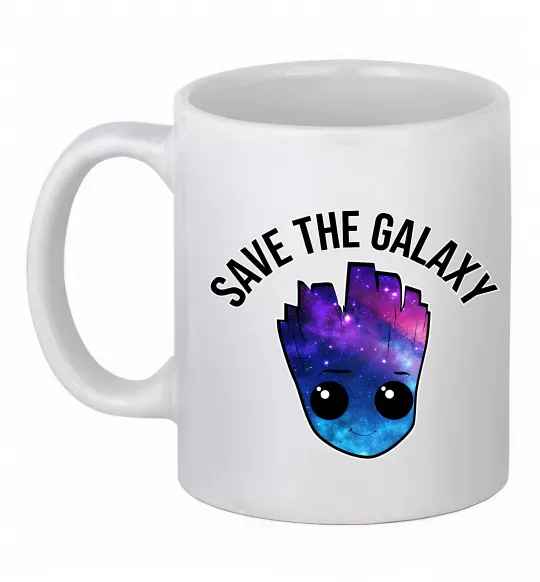 Чашка керамічна Save the galaxy Грут Білий фото