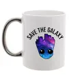 Чашка з кольоровою ручкою Save the galaxy Грут Срібло Чашка з кольоровою ручкою Save the galaxy Грут Срібло фото