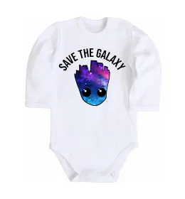 Дитячий бодік Save the galaxy Грут Білий фото