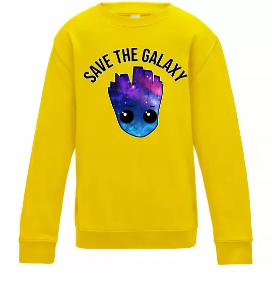 Дитячий світшот Save the galaxy Грут Сонячно жовтий фото