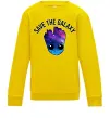 Дитячий світшот Save the galaxy Грут Сонячно жовтий фото