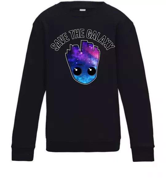 Дитячий світшот Save the galaxy Грут Чорний фото