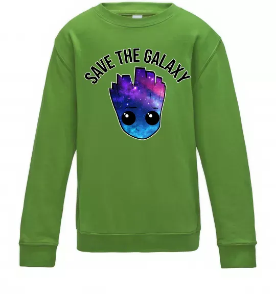Дитячий світшот Save the galaxy Грут Лаймовий фото