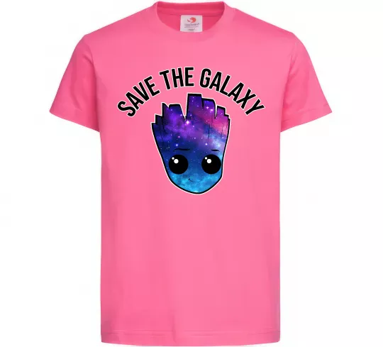Дитяча футболка Save the galaxy Грут Яскраво-рожевий фото