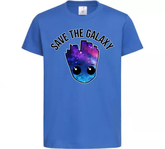 Дитяча футболка Save the galaxy Грут Яскраво-синій фото
