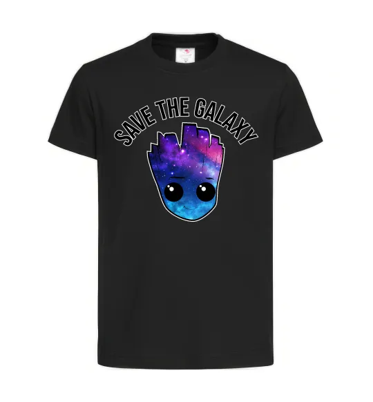 Детская футболка Save the galaxy Грут Черный фото
