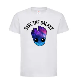 Детская футболка Save the galaxy Грут Белый фото
