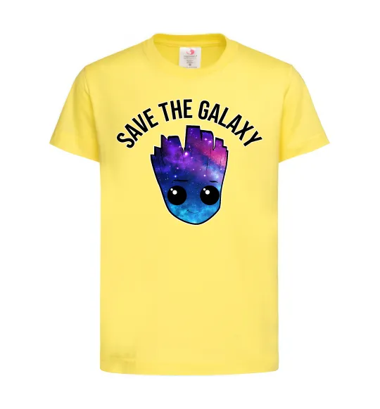 Детская футболка Save the galaxy Грут Лимонный фото