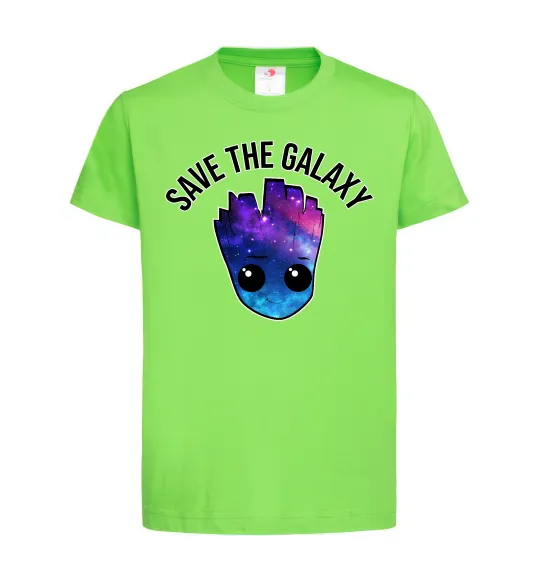 Детская футболка Save the galaxy Грут Лаймовый фото