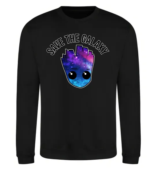 Свитшот Save the galaxy Грут Черный фото