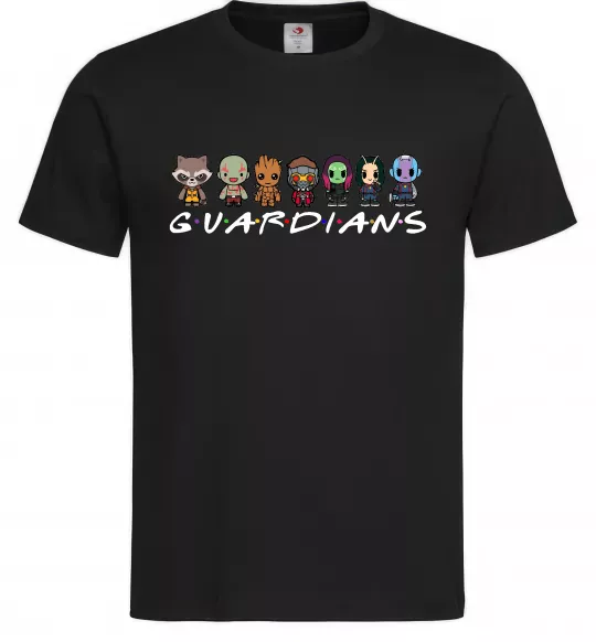 Мужская футболка Guardians мультяшні Черный фото