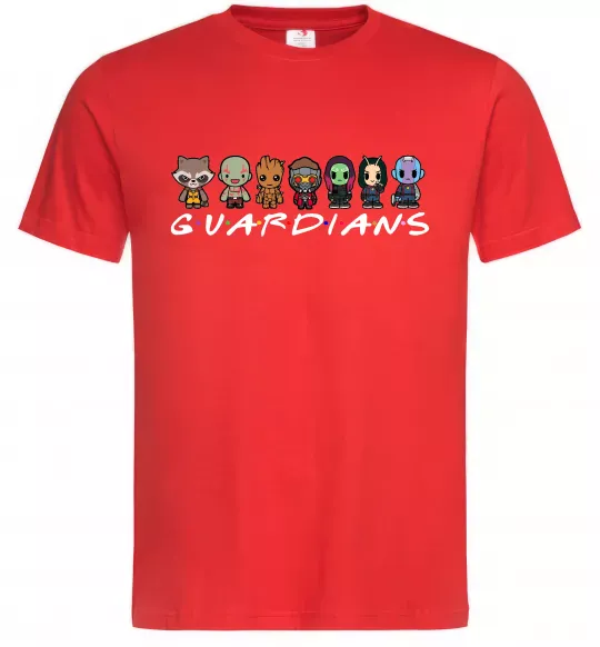 Мужская футболка Guardians мультяшні Красный фото