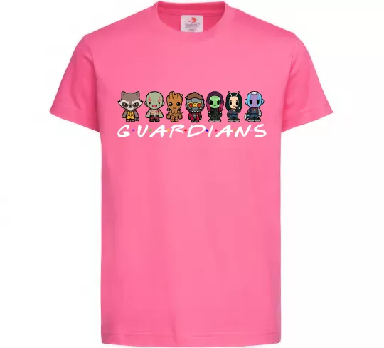 Дитяча футболка Guardians мультяшні Яскраво-рожевий фото
