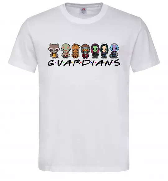 Мужская футболка Guardians мультяшні Белый фото