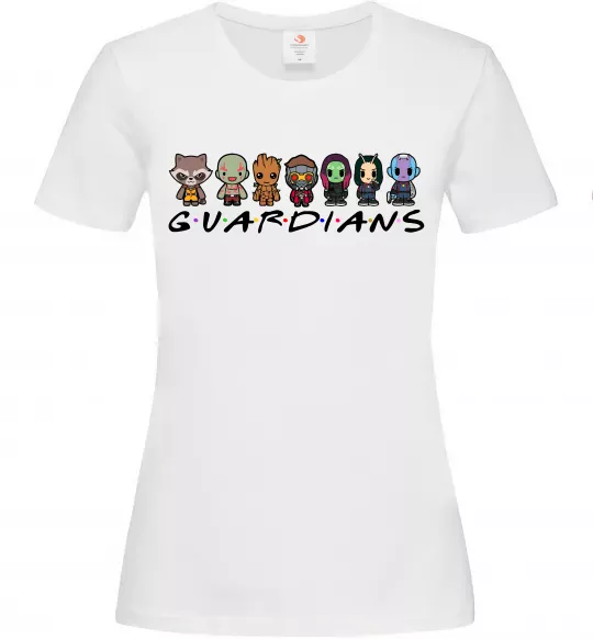 Женская футболка Guardians мультяшні Белый фото
