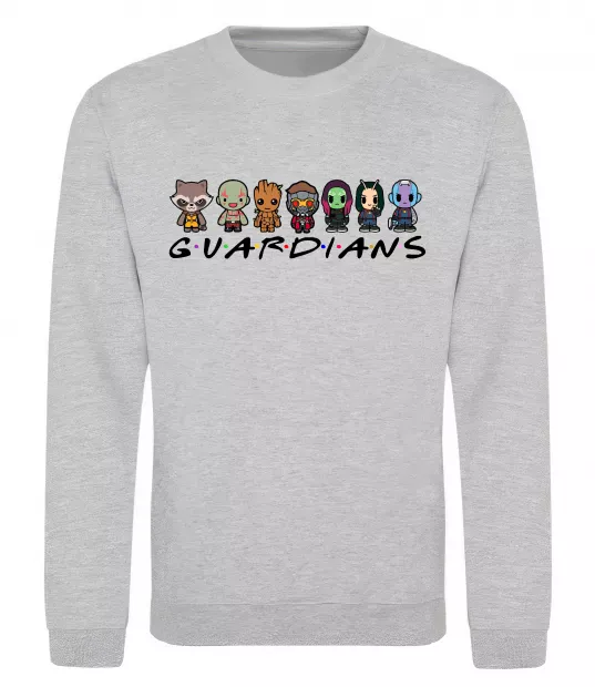 Свитшот Guardians мультяшні Серый меланж фото