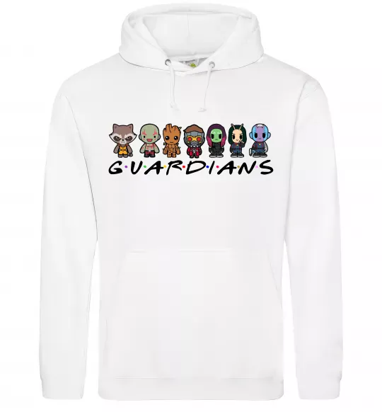 Мужская толстовка (худи) Guardians мультяшні Белый фото