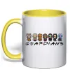 Чашка с цветной ручкой Guardians мультяшні Солнечно желтый фото