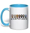 Чашка с цветной ручкой Guardians мультяшні Голубой фото