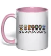 Чашка с цветной ручкой Guardians мультяшні Нежно розовый фото
