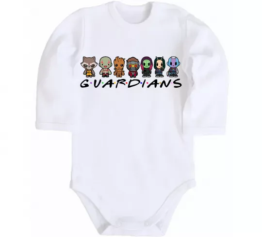 Детский боди Guardians мультяшні Белый фото