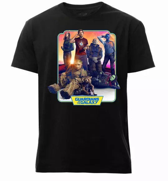 Мужская премиум футболка Guardians of the galaxy Черный фото