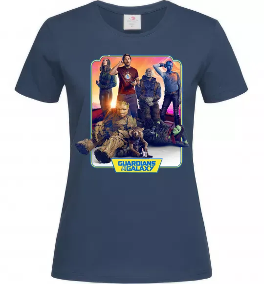 Женская футболка Guardians of the galaxy Темно-синий фото
