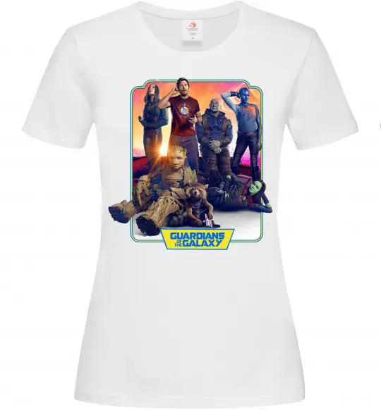 Женская футболка Guardians of the galaxy Белый фото