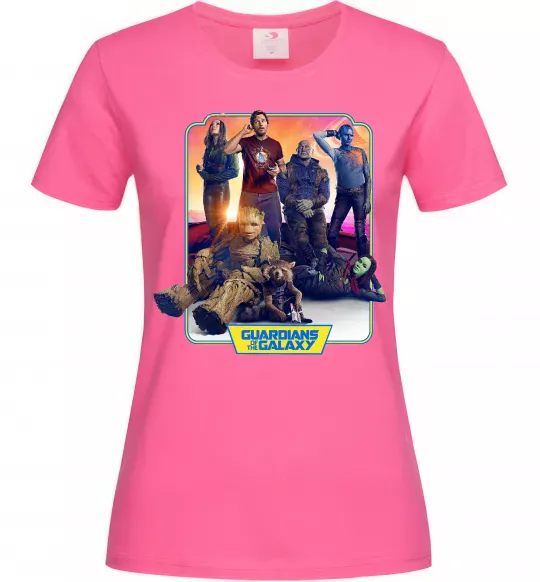 Женская футболка Guardians of the galaxy Ярко-розовый фото