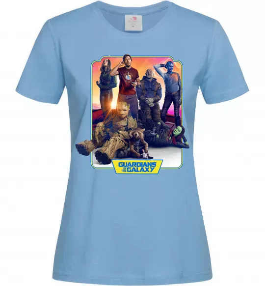 Женская футболка Guardians of the galaxy Голубой фото