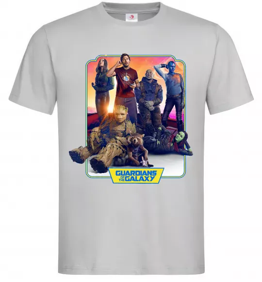 Чоловіча футболка Guardians of the galaxy Сірий фото