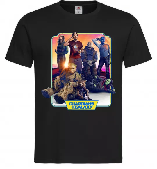 Чоловіча футболка Guardians of the galaxy Чорний фото