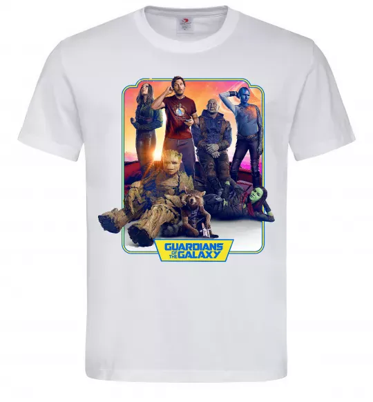 Чоловіча футболка Guardians of the galaxy Білий фото