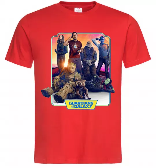 Чоловіча футболка Guardians of the galaxy Червоний фото