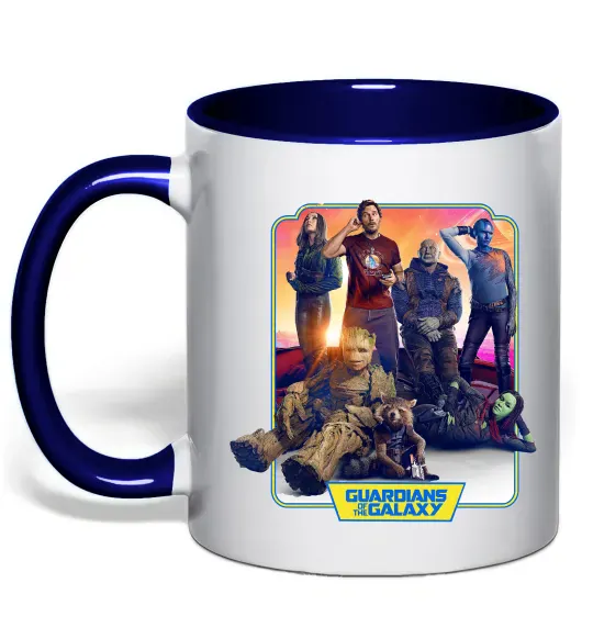 Чашка з кольоровою ручкою Guardians of the galaxy Глибокий темно-синій фото