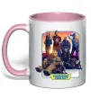 Чашка з кольоровою ручкою Guardians of the galaxy Ніжно рожевий фото