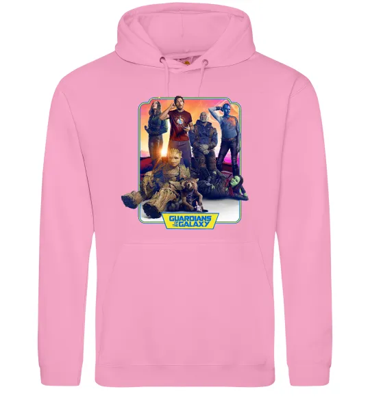 Чоловіча толстовка (худі) Guardians of the galaxy Рожевий фото