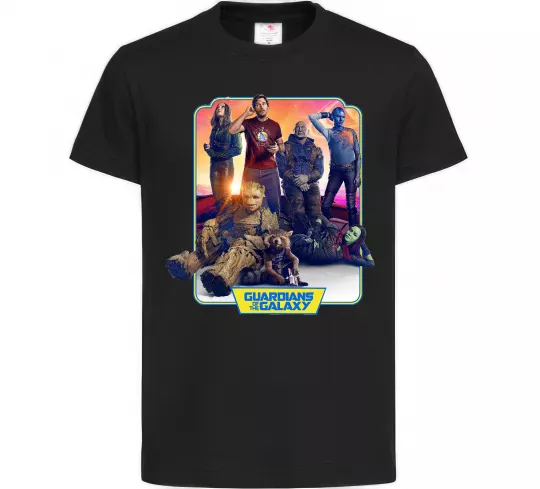 Дитяча футболка Guardians of the galaxy Чорний фото