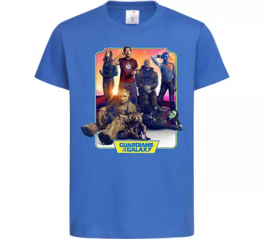 Дитяча футболка Guardians of the galaxy Яскраво-синій фото