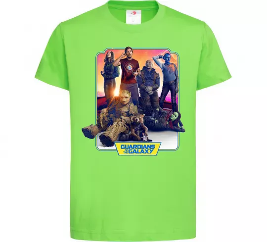 Дитяча футболка Guardians of the galaxy Лаймовий фото