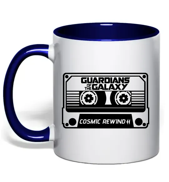 Чашка з кольоровою ручкою Cosmic rewind Глибокий темно-синій фото