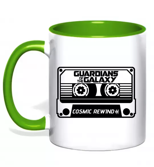 Чашка з кольоровою ручкою Cosmic rewind Зелений фото