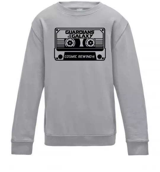 Детский Свитшот Cosmic rewind Серый меланж фото