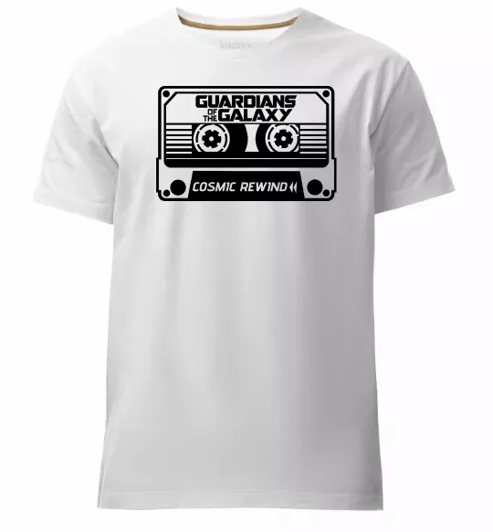 Чоловіча преміум футболка Cosmic rewind Білий фото