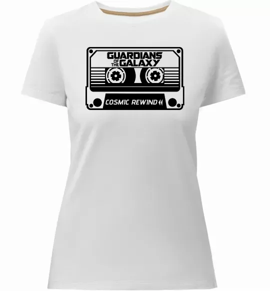 Женская премиум футболка Cosmic rewind Белый фото